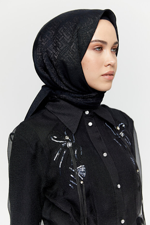 Labirent Desenli Şal - 2