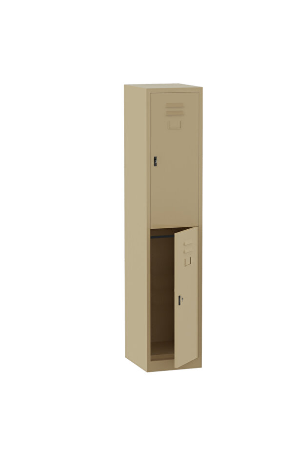 Godrej 2 Door Steel Locker with Heavy-Duty Construction Scratch-Resistant Beige Finish