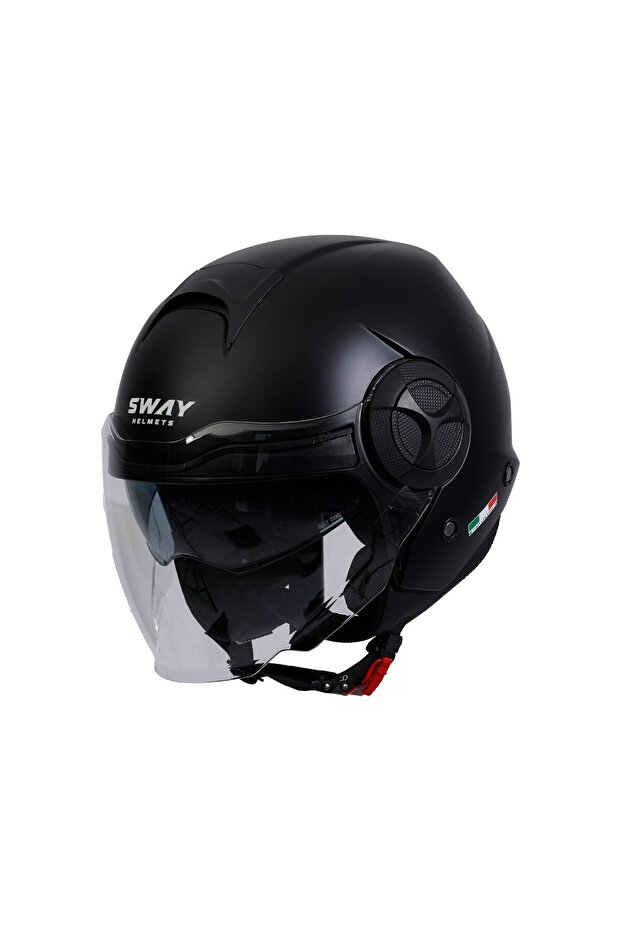 SW 737 MAT SİYAH YARIM KASK - 2