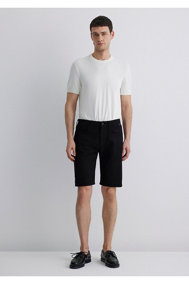 Brian Siyah Comfort Jean Şort 0418423313 - 3