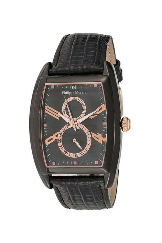 of Switzerland Men's Leather Analog Watch L1421BRBB