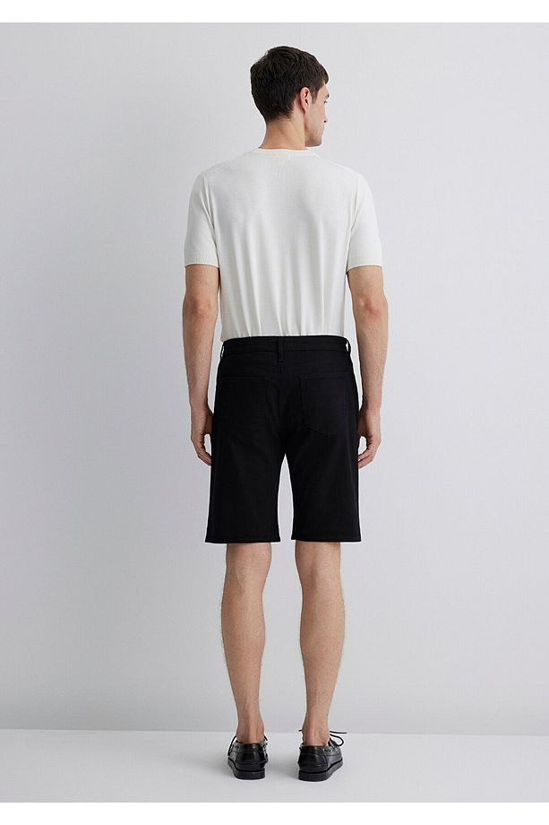 Brian Siyah Comfort Jean Şort 0418423313 - 4