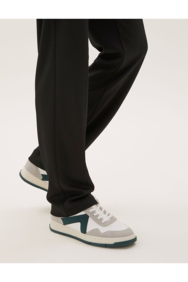 Straight Leg Örme Pantolon - 5