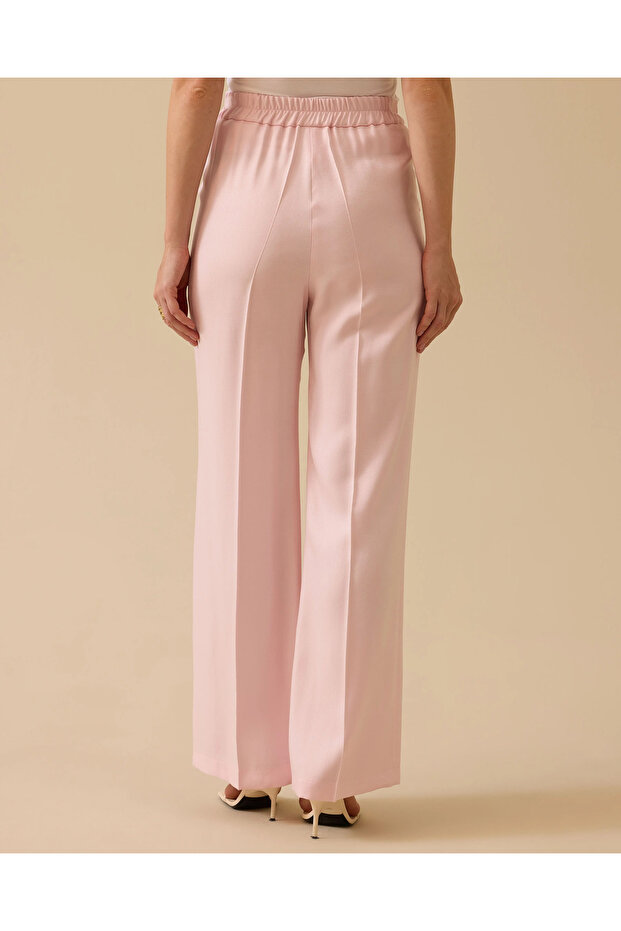 Çift Düğmeli Bol Paça Pantolon - 3