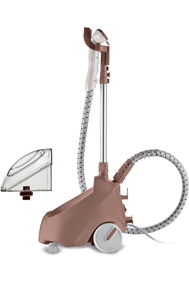 1500W Garment Steamer GSP65 Pink – 2L Tank, Folding Rack, Wheels, Trouser Press, Glove