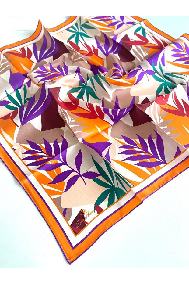 Tivil Pure Silk 11406-41 Orange Mixed Pattern