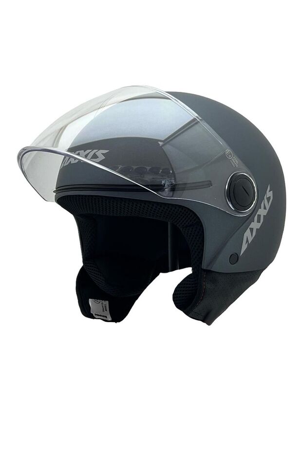 AXXİS SQUARE YARIM KASK SOLİD MATT TİTANIUM - 2