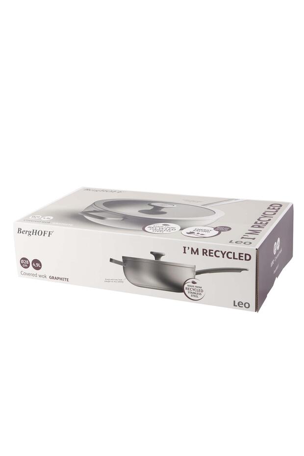 Leo Graphite Paslanmaz Çelik Wok Tava 28cm - 3950496 - 5