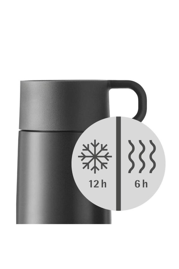 Kişisel Termos Kısa Antrasit - 4