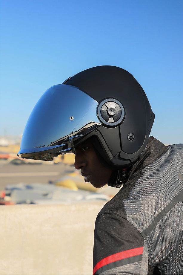 CLASSY MAT SİYAH KASK GRİ CAM - 7