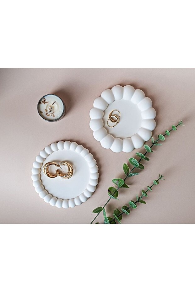 Bubble Coaster Set of 2, Pinterest Decorative Jewelry Plate, Bubble Jewelry Plate with Vernishery