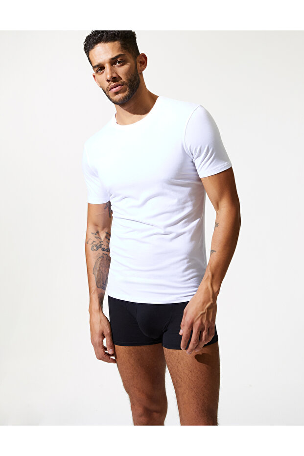 Regular Fit Kısa Kollu Premium Atlet - 1