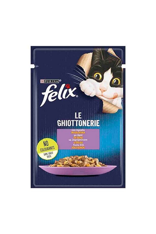 Felix Pouch Kuzu Etli Yetişkin Kedi Konservesi 26 Adet 85 gr - 1