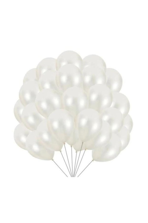 10 Metallic White Balloons - Birthday Concept - Party Supplies - Bride to Be Supplies
