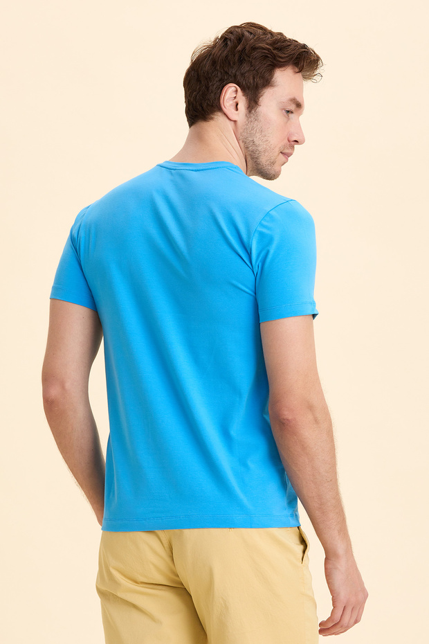 Brandon Turquoise Basic T-Shirt - 6