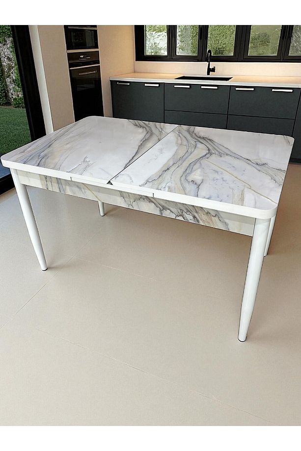 Açılabilir Uzayabilir Mutfak Yemek Masası 80x130 Cm | Modern, Şık Ve Fonksiyonel Tasarım - 1
