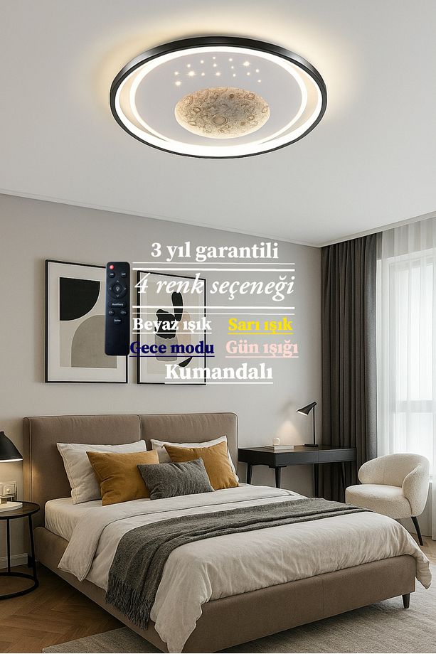 Ledli Yuvarlak Tasarım Avize - 4