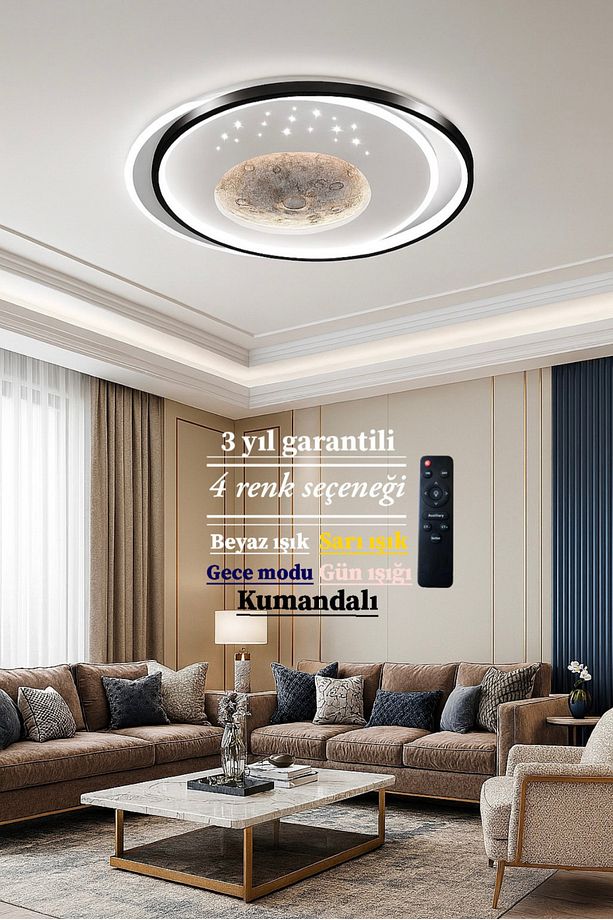 Ledli Yuvarlak Tasarım Avize - 3