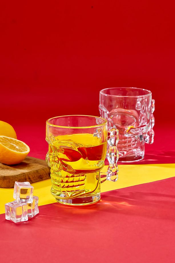 Kuru Kafa Şekilli Kulplu Bira Bardağı - 2 Adet / 2x350 ml - 6