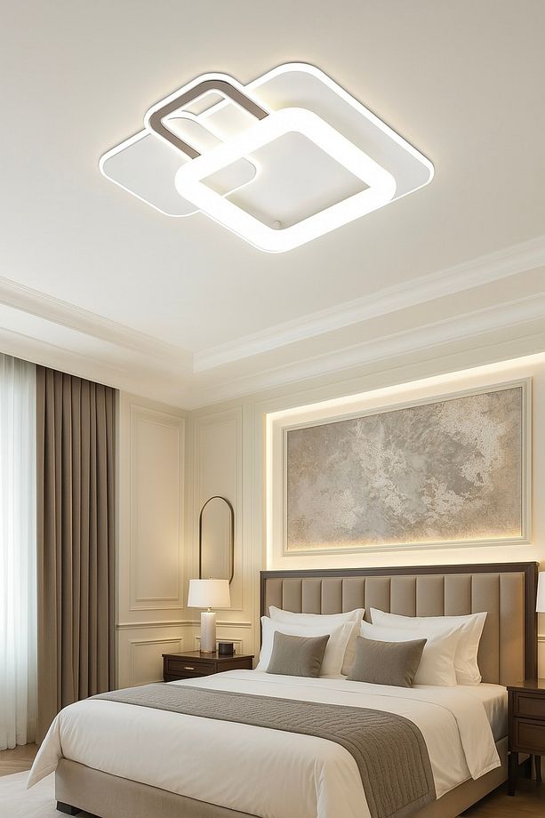 Lucent Modern Plafonyer Tavana Sıfır 3Renk+Gece Işık Modu, Kumandalı, Salon Mutfak Hol Led Avize - 4