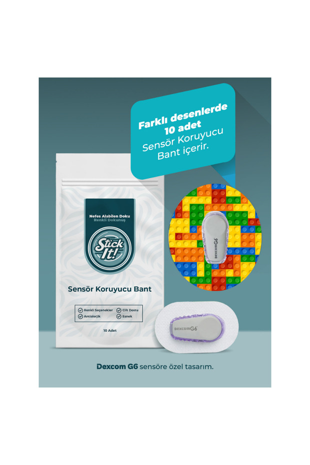 Dexcom G6 Sensör Koruyucu Bant – Colorful Mood - 1