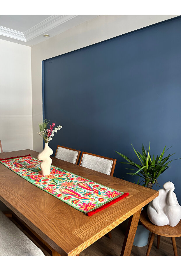 شرابة حمراء، نمط ببغاء 40x140 سم - 3