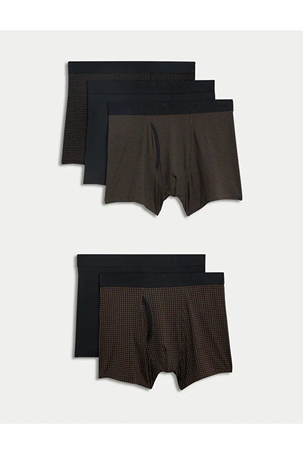 5'li Desenli Microskin Trunk Seti - 1