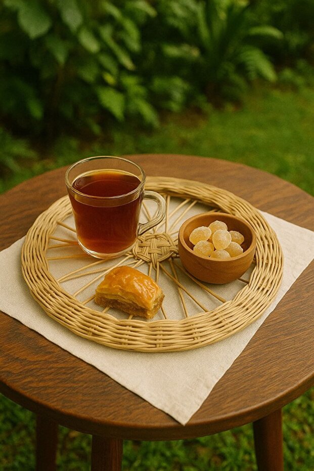 rattan bambu tepsi