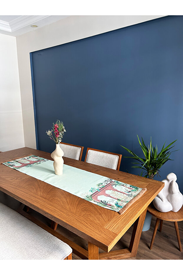 شراشيب بني، نمط الغابة 40x140 سم - 3