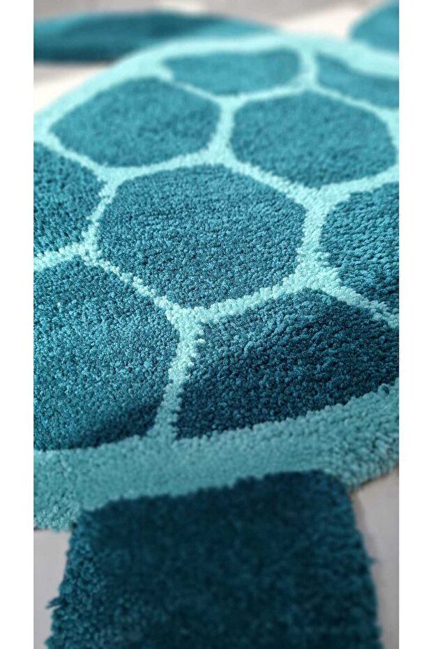 Punch Tufting Kaplumbağa Model Tufting Paspas (ÇOCUK ODASI - BALKON - KAPI ÖNÜ - BANYO PASPASI) - 3