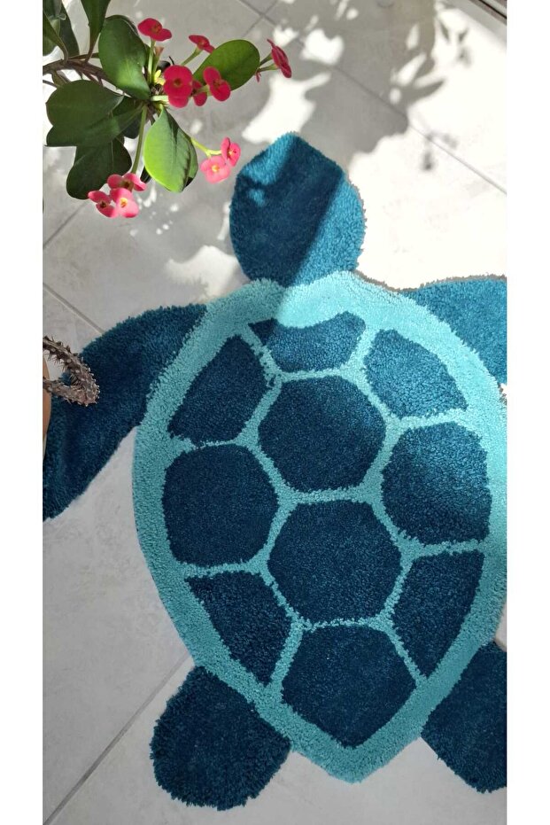 Punch Tufting Kaplumbağa Model Tufting Paspas (ÇOCUK ODASI - BALKON - KAPI ÖNÜ - BANYO PASPASI) - 5