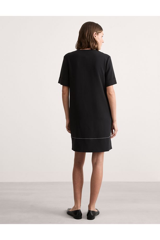 V Yaka Regular Fit Mini Elbise - 4