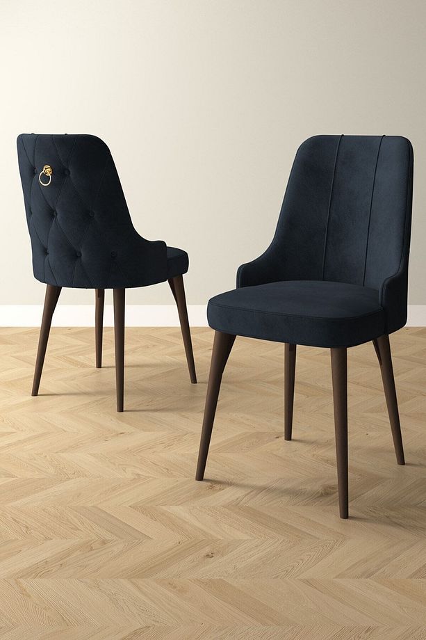 Mabel Barok Desen 80x132 Açılabilir Mdf Masa Yemek Odası Takımı, Mutfak Takımı 6 Adet Sandalye - 4