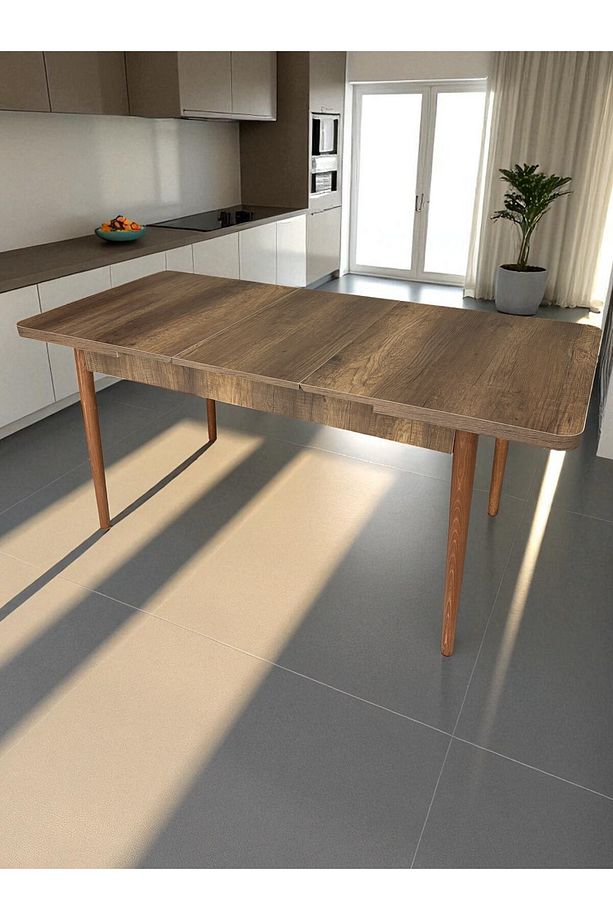 80X130 Açılabilir Uzayabilir Mutfak Yemek Masası - 3