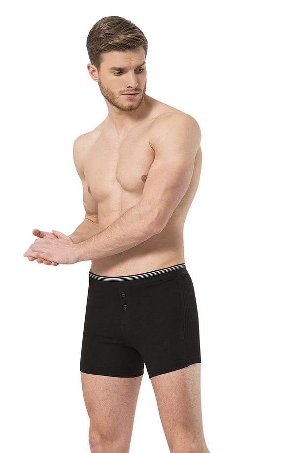 Erkek Likralı Düğmeli Boxer 2'li Paket - 3