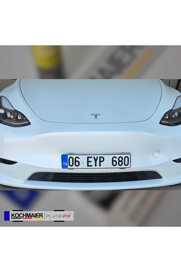 Plate-fix Çerçevesiz Plaka Tutucu Plakalık 2 Set Ön Ve Arka Siyah - 3