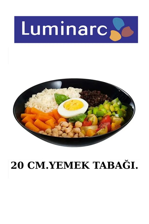 Luminarc Arcopal Zelie (SİYAH) (YEMEK-ÇORBA) 12 Parça-6 Kişilik Yemek Takımı.(ORJİNAL ÜRÜN) - 4
