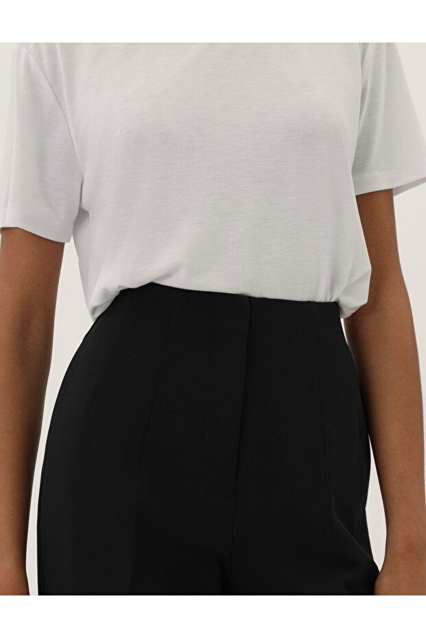 Yüksek Bel Tapered Fit Pantolon - 5