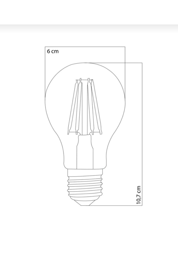 Rustik A60 Led Filament Ampul E27 Gün Işığı Aydınlatma Ampülü Led Ampül - 3