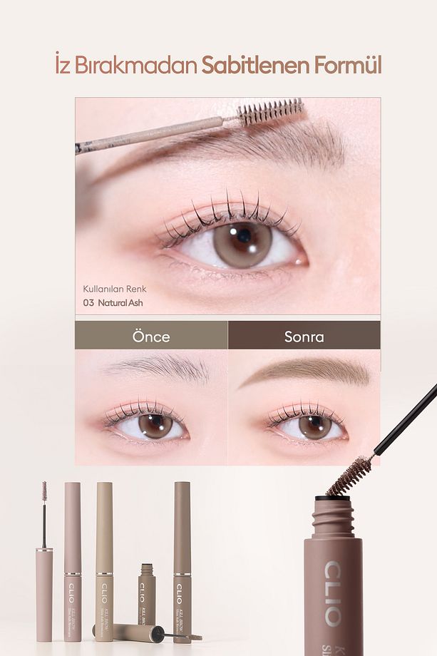 Ultra Ince Fırçalı, Yoğun Pigmentli Kaş Maskarası Kill Brow Slim Ash Browcara (03 NATURAL ASH) - 2