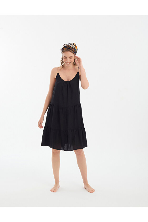 Regular Fit Askılı Plaj Elbisesi - 2