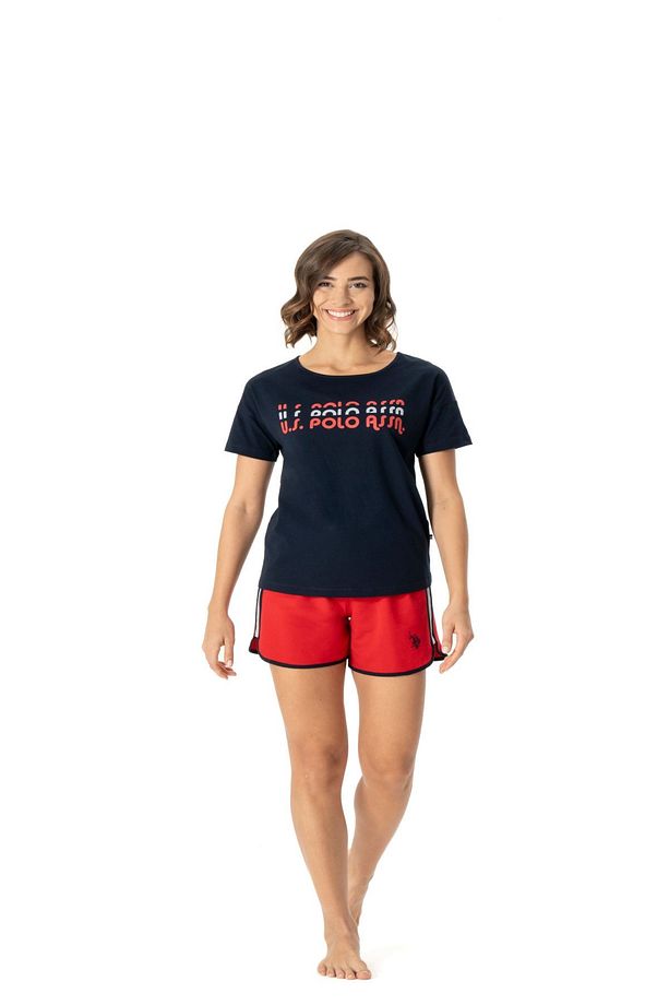 U.S. Polo Assn. Kadın Lacivert T-Shirt Geniş Şort Takımı 024Y.1ZE6.T.A9.9G.R.3P - 2