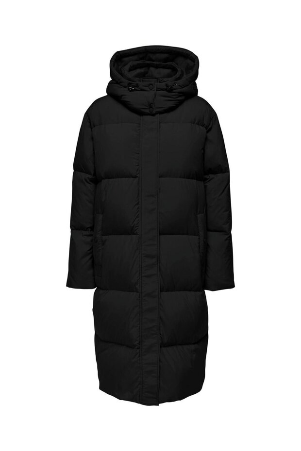 Vilma down Long Coat Women's Black Hooded Coat