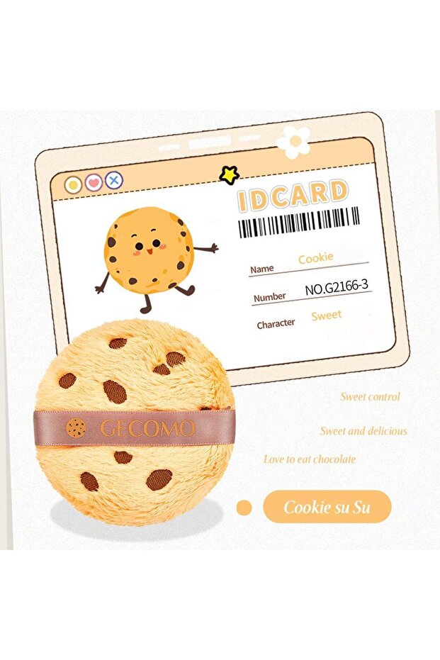 G2166-3 GECOMO Soft And Cute Flking Powder Puff Skin-friendly Material Plush Powder Puff Suitable Fo