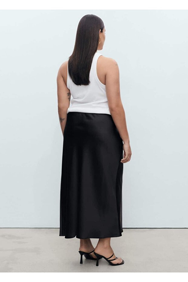 Uzun saten etek - 8