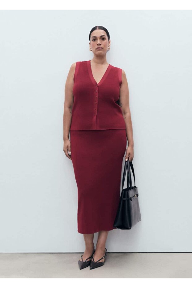 İnce örgülü yelek - 8