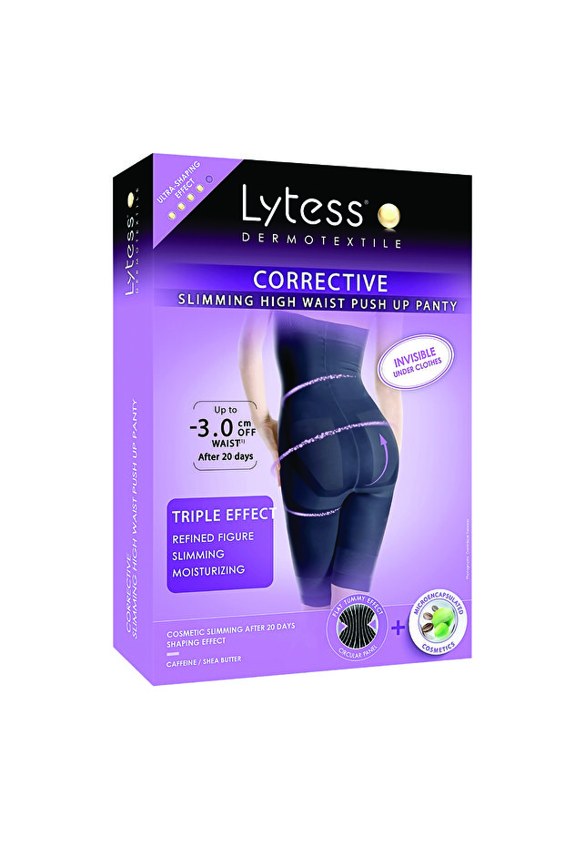 Corrective Slimming High Waist Push UP Panty, Black, L/XL