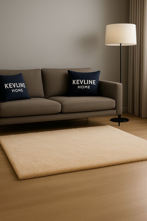Kevline Yıkanabilir Kaymaz Taban Halı Puffy Peluş Halı Yolluk - 4