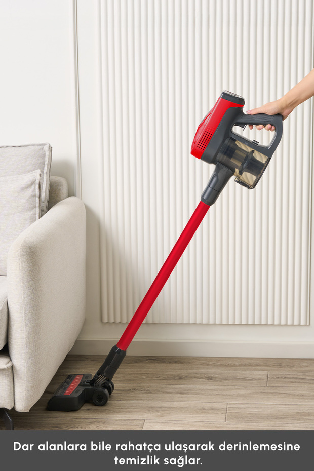 Vantuz Power Up Dikey Süpürge Imperial Red 350 W - 5