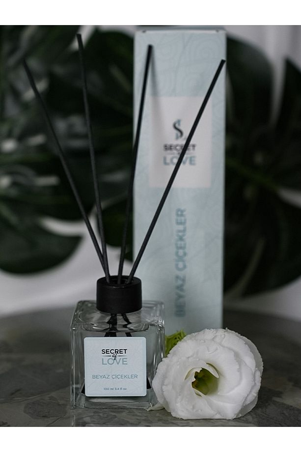 BEYAZ ÇİÇEKLER ÇUBUKLU ODA KOKUSU 100 ML - 5
